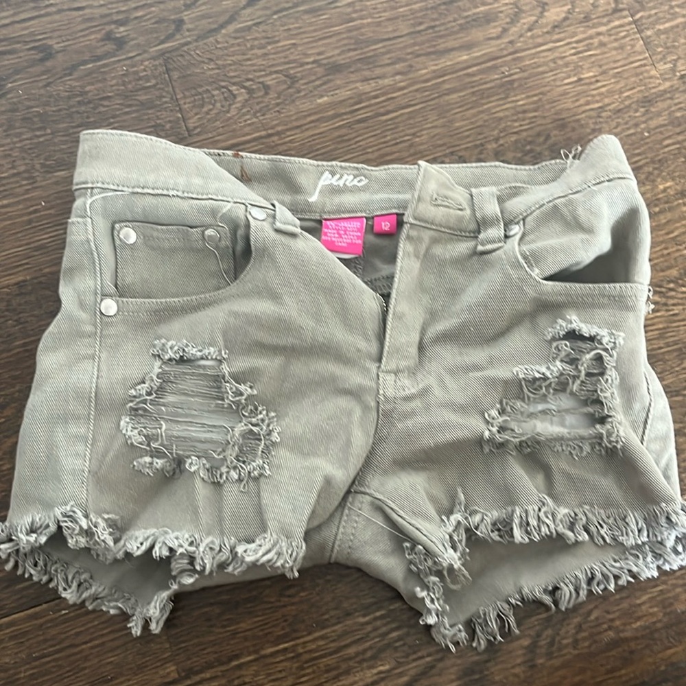 Light Green Jean Shorts in Perfect Condition